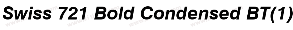 Swiss 721 Bold Condensed BT(1)字体转换